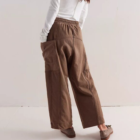 We The Free Jet Set Knit Pull-On Pants Color: Brown Bear - Picture 2 of 4